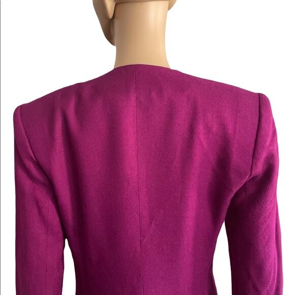 Point of View Collection Eggplant double breasted Cropped Blazer size 4 - Picture 7 of 7